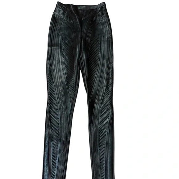 Mugler Black embossed Leggings - Picture 3 of 7